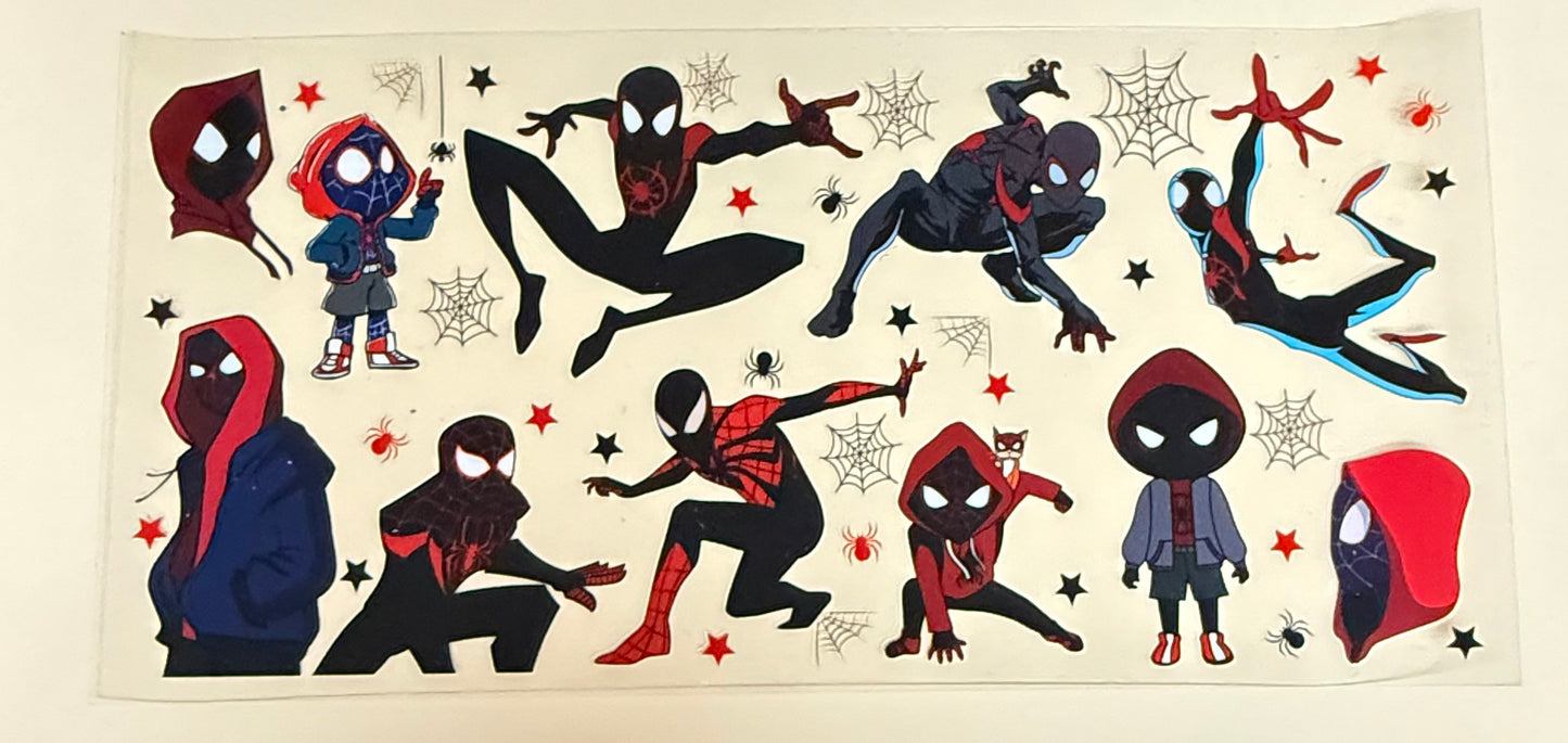 C488- (1PC) SPIDERMAN 16OZ UV DTF Transfer Wrap/Sticker for Cup/Tumbler