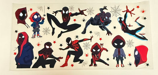 C488- (1PC) SPIDERMAN 16OZ UV DTF Transfer Wrap/Sticker for Cup/Tumbler