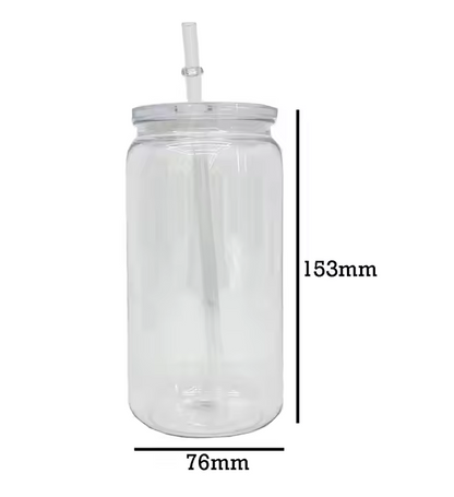 (1)- Personalized 16oz GLASS Snow Globe Libby Style Tumbler