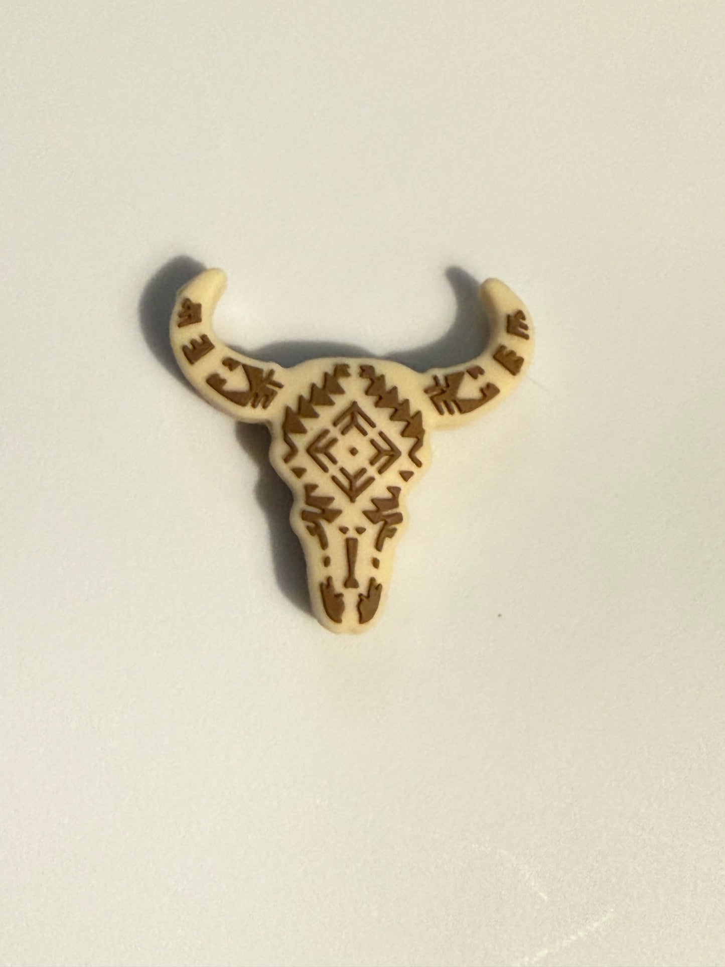 F/C27- (1)PC 1.3" Choose your color- Aztec/Boho Design BullSkull Focal Bead for DIY Keychains, Wristlets, Cup Charms, Car Charms ETC