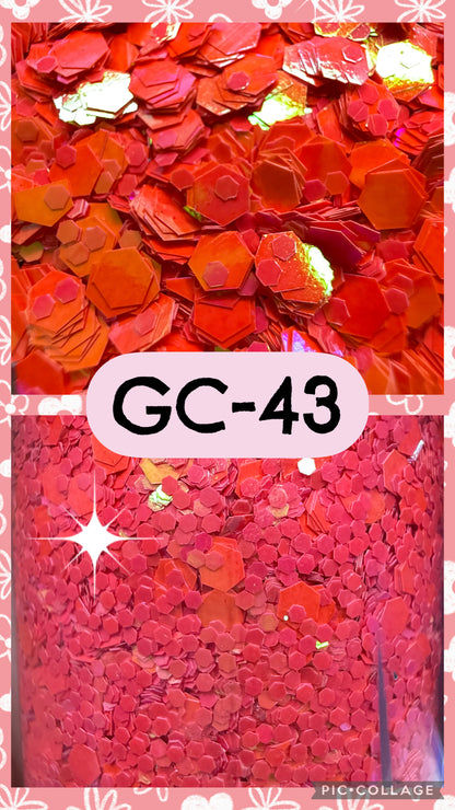 GC36-GC53 GLITTER COLORS