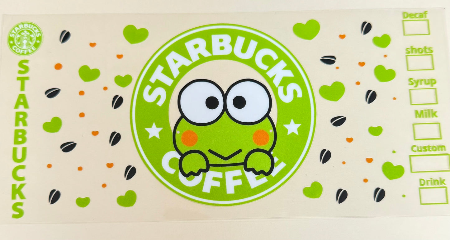 C355- (1PC) KEROPPI 16OZ UV DTF Transfer Wrap/Sticker for Cup/Tumbler