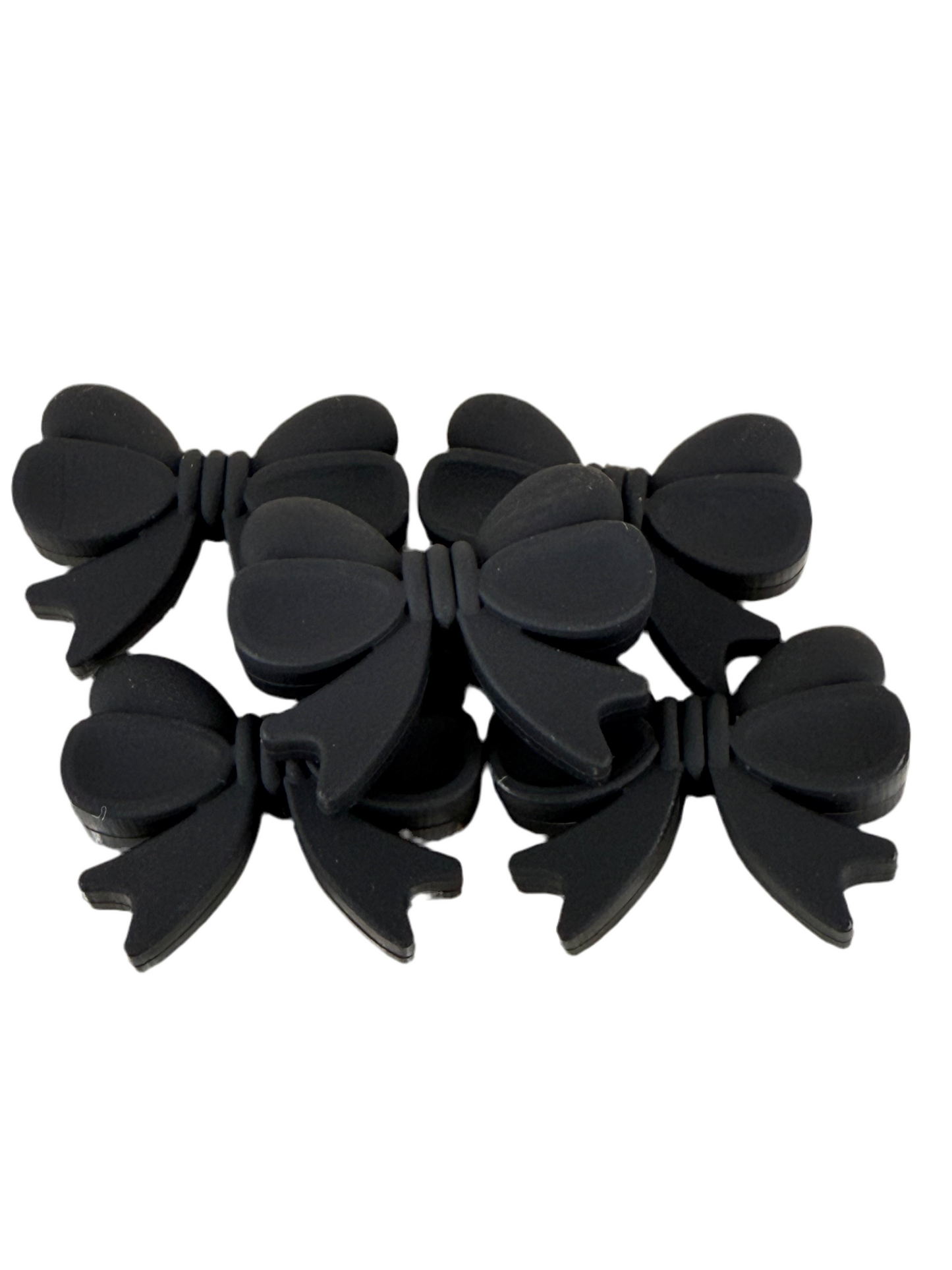 F12- (1)PC 1.1" Black BOW Focal Bead for DIY Keychains, Wristlets, Cup Charms, Car Charms ETC