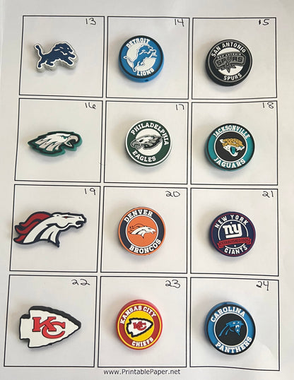 (1) PC- Choose Your TEAM- FOOTBALL/BASKETBALL SPORTS Silicone Focal image 3