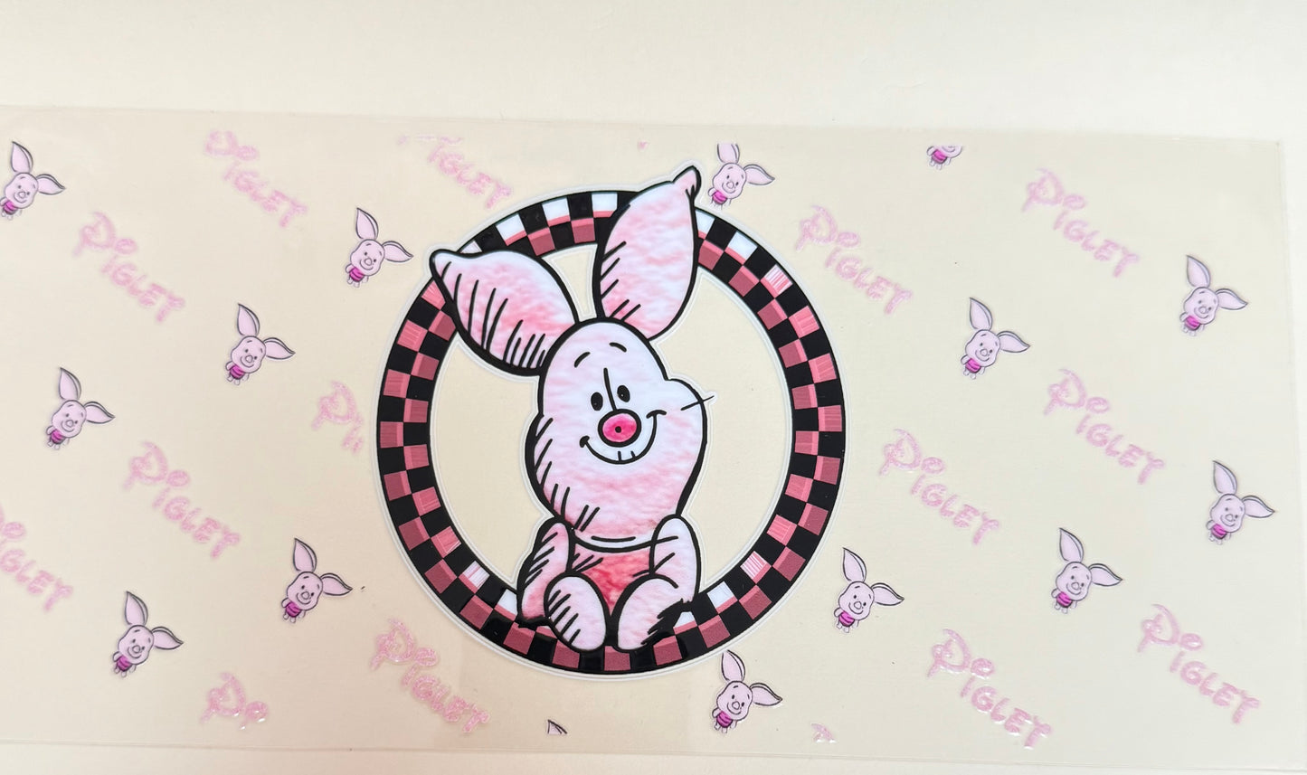 C391- (1PC) PIGLET 16OZ UV DTF Transfer Wrap/Sticker for Cup/Tumbler
