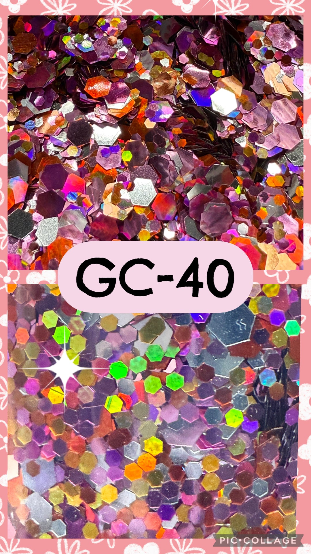 GC36-GC53 GLITTER COLORS