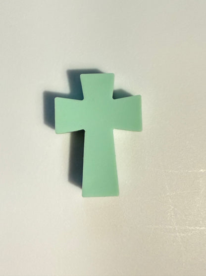 F/R18- (1)PC 1.2" Choose your color- Cross Focal Bead for DIY Keychains, Wristlets, Cup Charms, Car Charms ETC