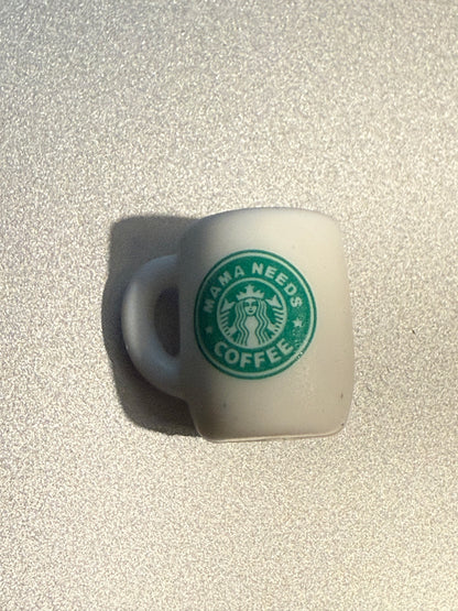 F/COF19 (1)PC 0.80" Choose Your Quote Coffee Mug Focal Bead for DIY Keychains, Wristlets, Cup Charms, Car Charms ETC