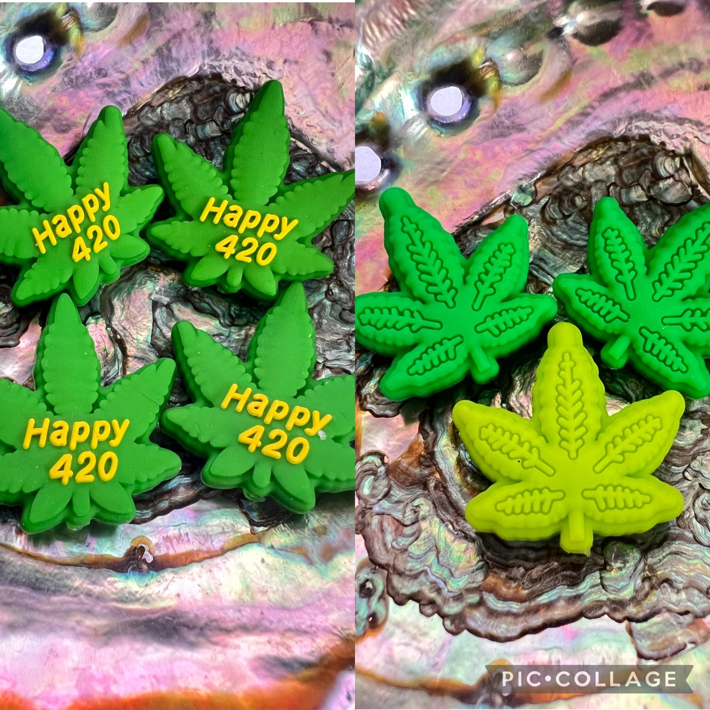 (1)PC- Choose your color- Maple Leaf Focal Bead image 0