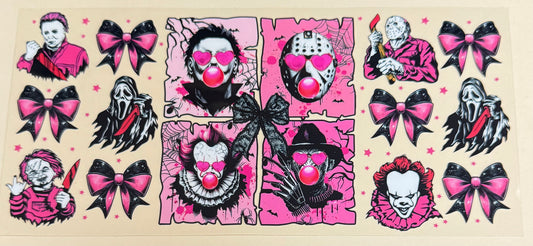 C441- (1PC) BUBBLEGUM HALLOWEEN 16OZ UV DTF Transfer Wrap/Sticker for Cup/Tumbler