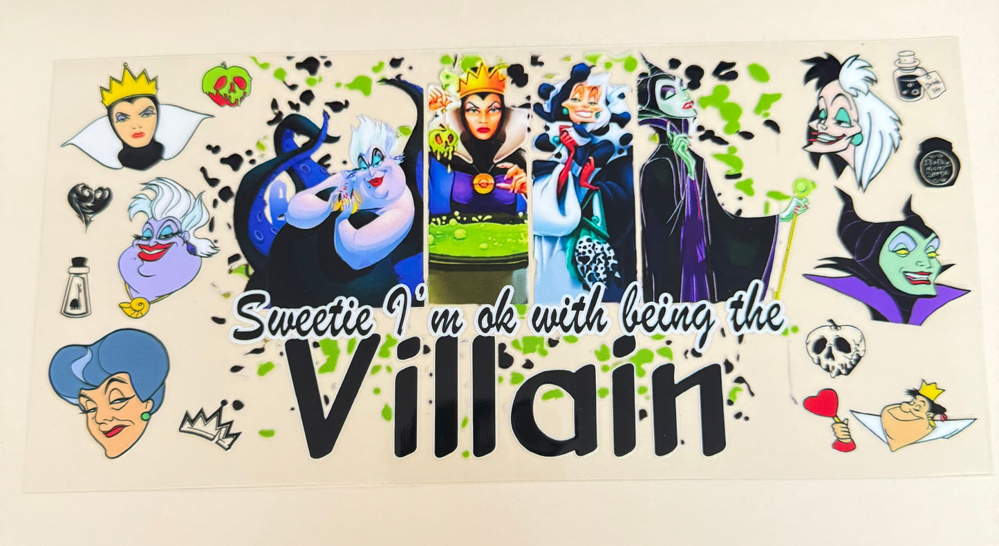 C396- (1PC) VILLAINS 16OZ UV DTF Transfer Wrap/Sticker for Cup/Tumbler