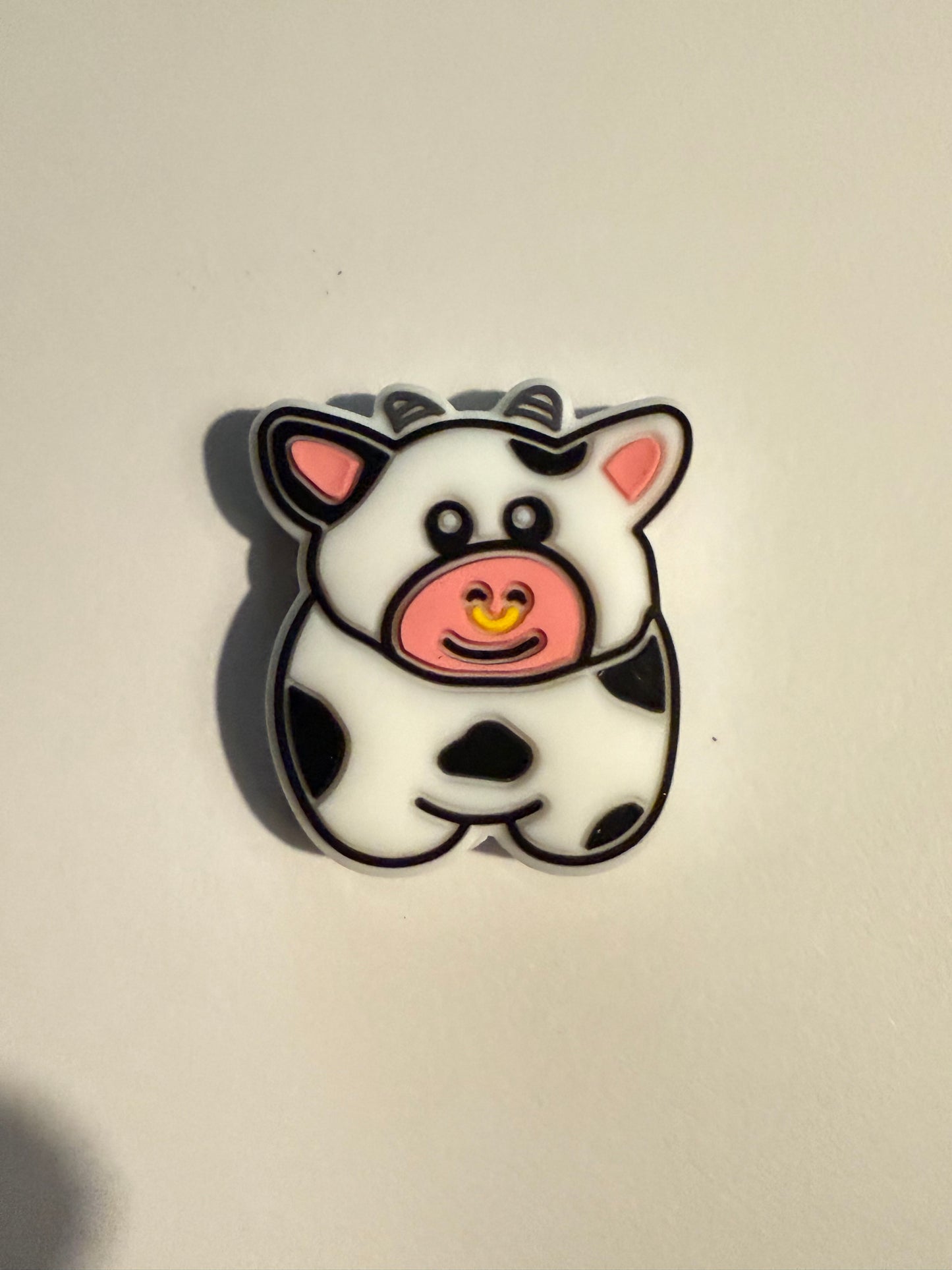 F/A28- (1)PC 1.1" Choose your color- COW Focal Bead for DIY Keychains, Wristlets, Cup Charms, Car Charms ETC