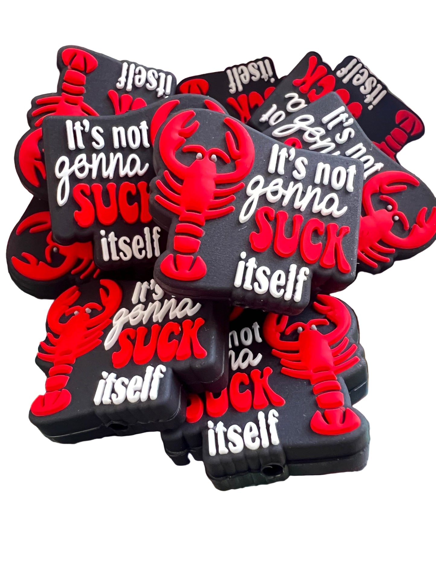 (1)PC- It's not going to s**k itself LOBSTER Silicone Focal Bead image 0