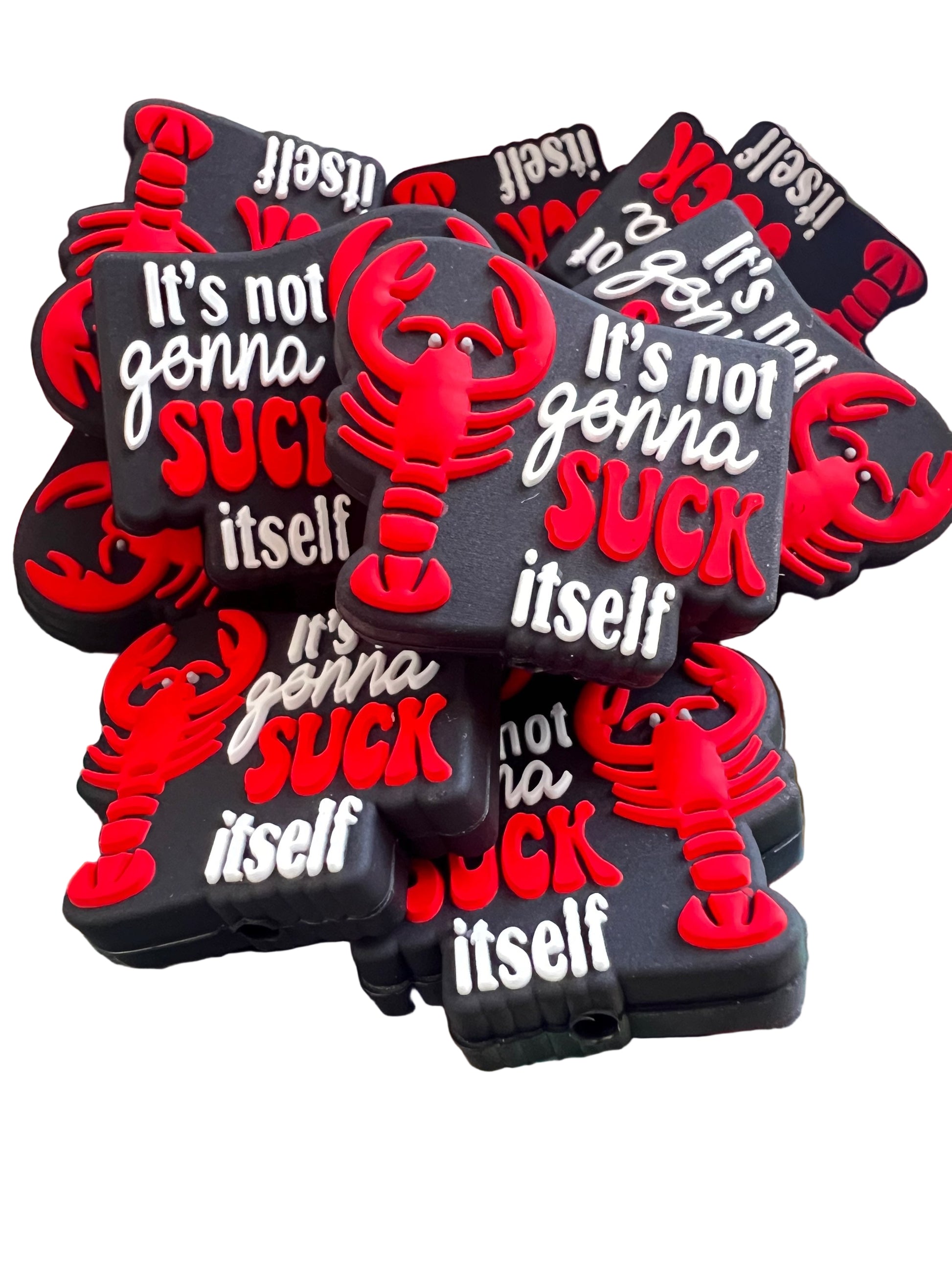 (1)PC- It's not going to s**k itself LOBSTER Silicone Focal Bead image 0