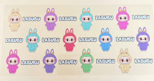 C354- (1PC) LABUBU 16OZ UV DTF Transfer Wrap/Sticker for Cup/Tumbler