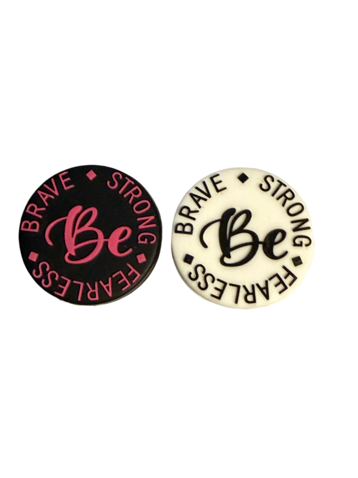 F/Q67 (1)PC 1.1" Choose Your Color- BE Fearless/Brave/Strong Focal Bead for DIY Keychains, Wristlets, Cup Charms, Car Charms ETC