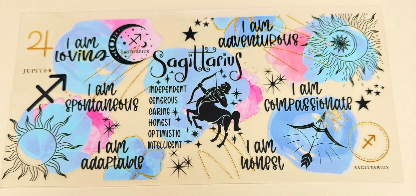 C421- HOROSCOPE- (1PC) 16OZ UV DTF Transfer Wrap/Sticker for Cup/Tumbler