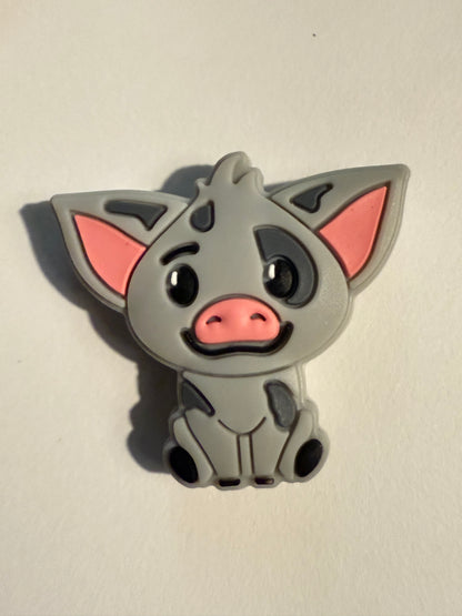 F/A29- (1)PC 1.3" Choose your color- PIG Focal Bead for DIY Keychains, Wristlets, Cup Charms, Car Charms ETC