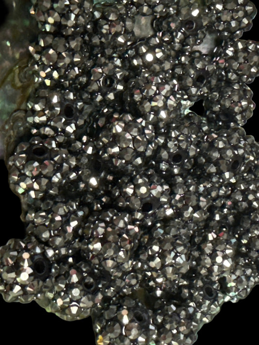 R167- (10PCS) 11mm CHARCOAL GRAY Acrylic Rhinestone Beads For DIY