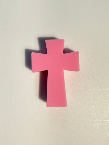 F/R18- (1)PC 1.2" Choose your color- Cross Focal Bead for DIY Keychains, Wristlets, Cup Charms, Car Charms ETC