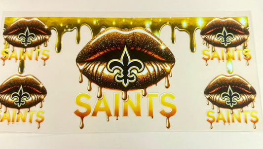 C335- (1PC) SAINTS 16OZ UV DTF Transfer Wrap/Sticker for Cup/Tumbler