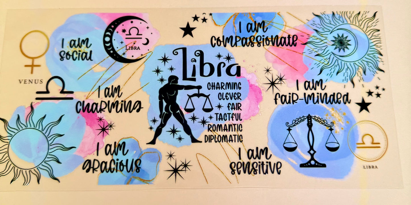 C421- HOROSCOPE- (1PC) 16OZ UV DTF Transfer Wrap/Sticker for Cup/Tumbler
