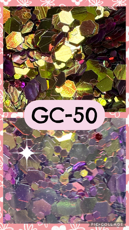 GC36-GC53 GLITTER COLORS