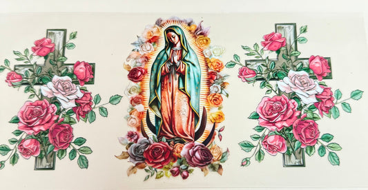 C406- (1PC) GUADALUPE RELIGIOUS 16OZ UV DTF Transfer Wrap/Sticker for Cup/Tumbler