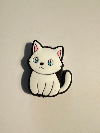 F/A30- (1)PC 1.2" Choose your color- Cat Focal Bead for DIY Keychains, Wristlets, Cup Charms, Car Charms ETC