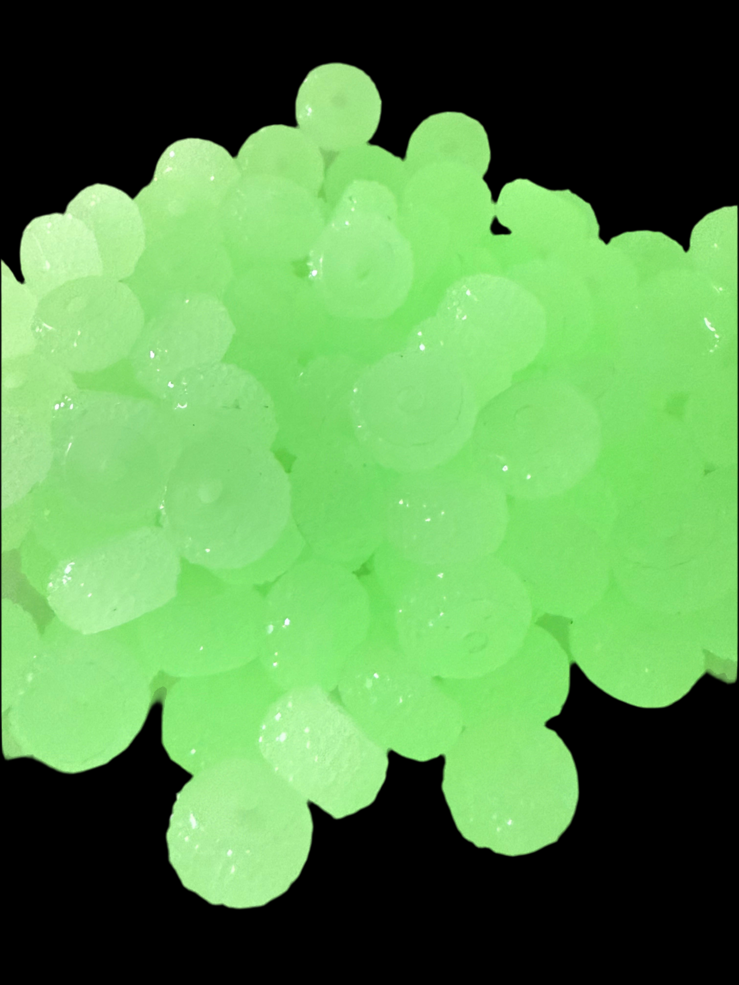 R58- (10PCS) 12mm GLOW IN DARK Round Rondelle Style Spacer Plastic/Acrylic Beads for DIY