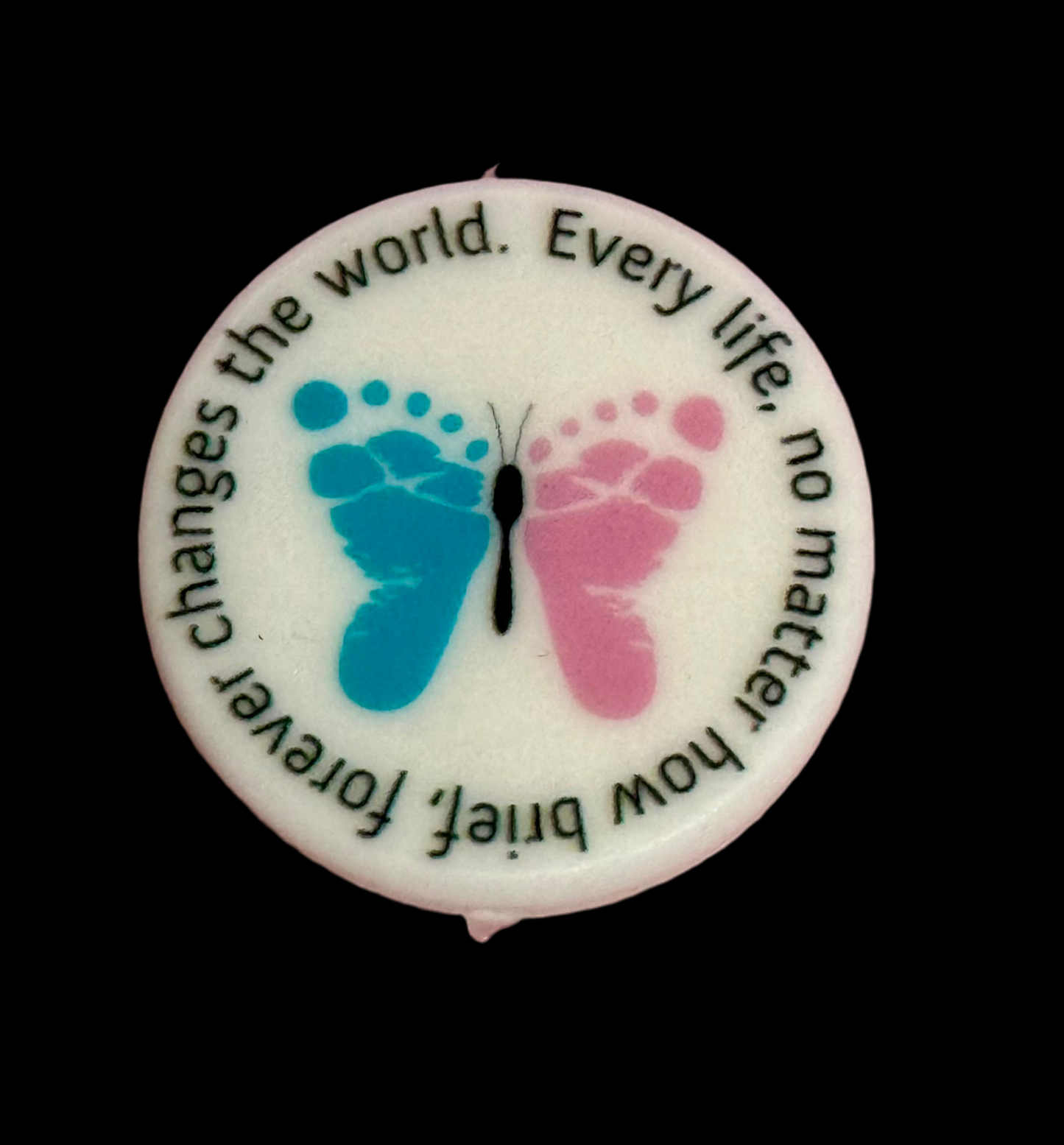 F/Q92- (1)PC 1" Every Life, No matter how brief, forever changes the world. Focal Bead for DIY Keychains, Wristlets, Cup Charms, Car Charms ETC