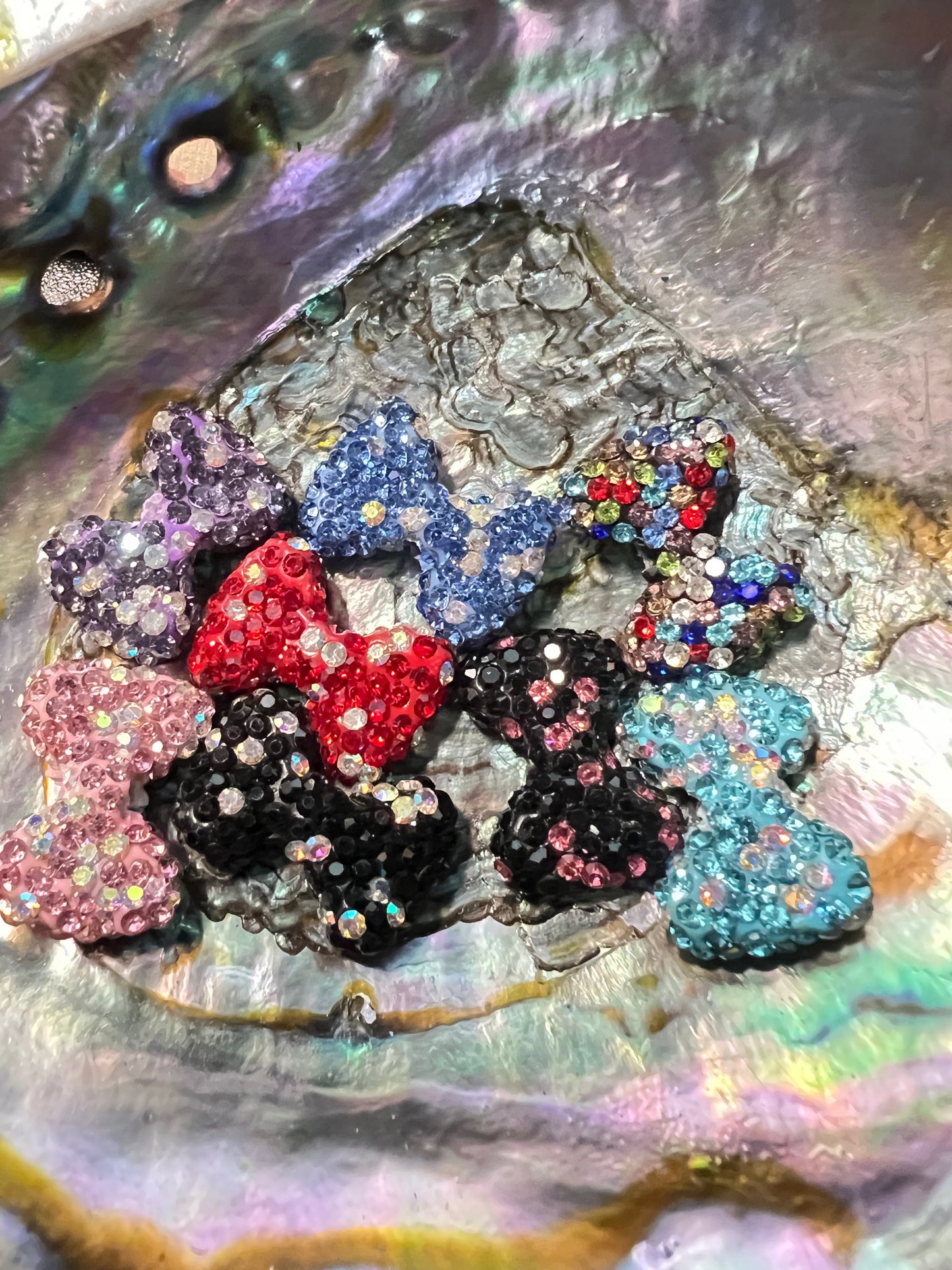 (1)PC- Choose Your Color- 20MM High Quality Clay Rhinestone BOW Bead image 3
