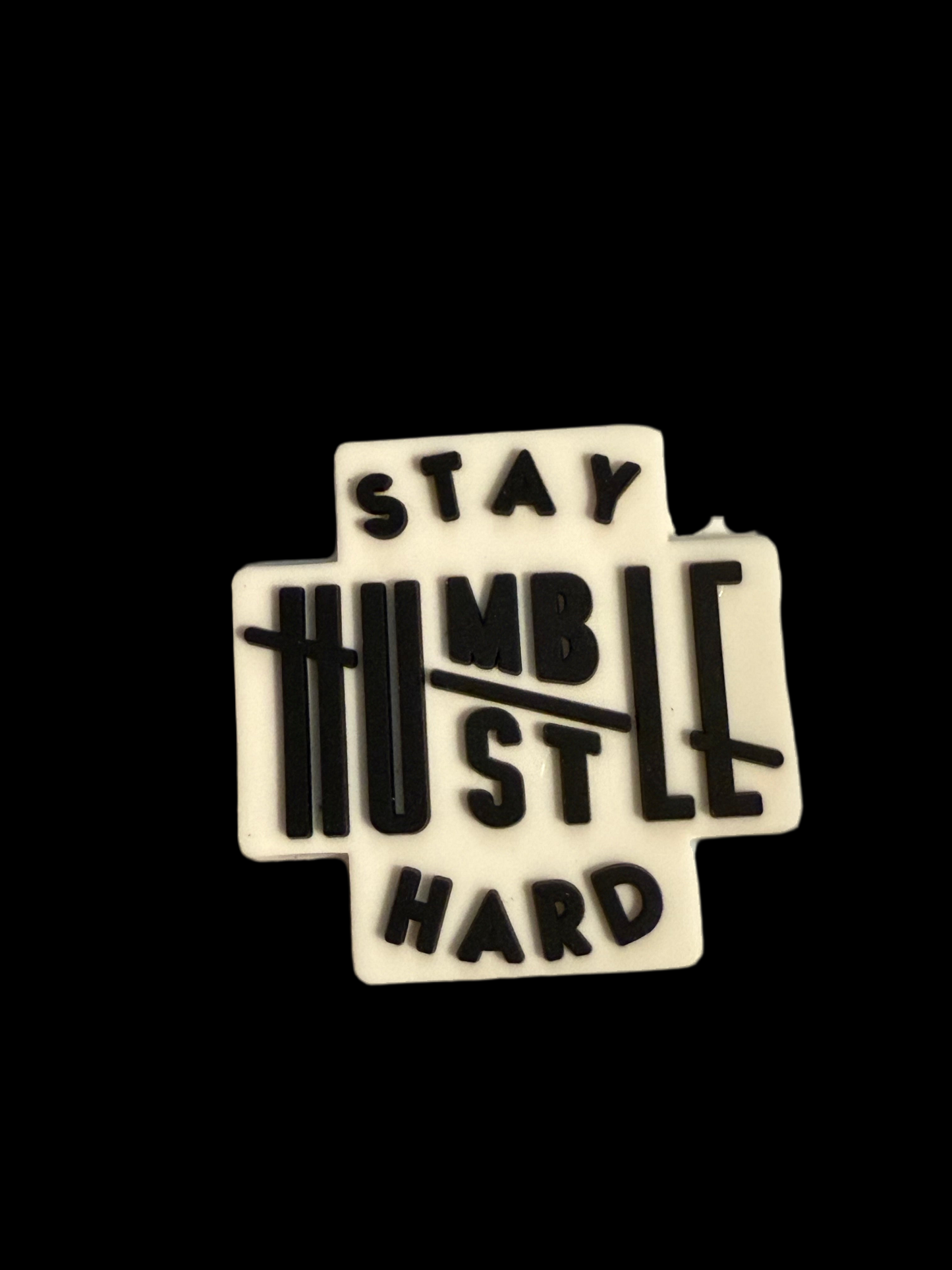 F/Q71 (1)PC 1.3" Stay HUMBLE/HUSTLE Hard Focal Bead for DIY Keychains, Wristlets, Cup Charms, Car Charms ETC