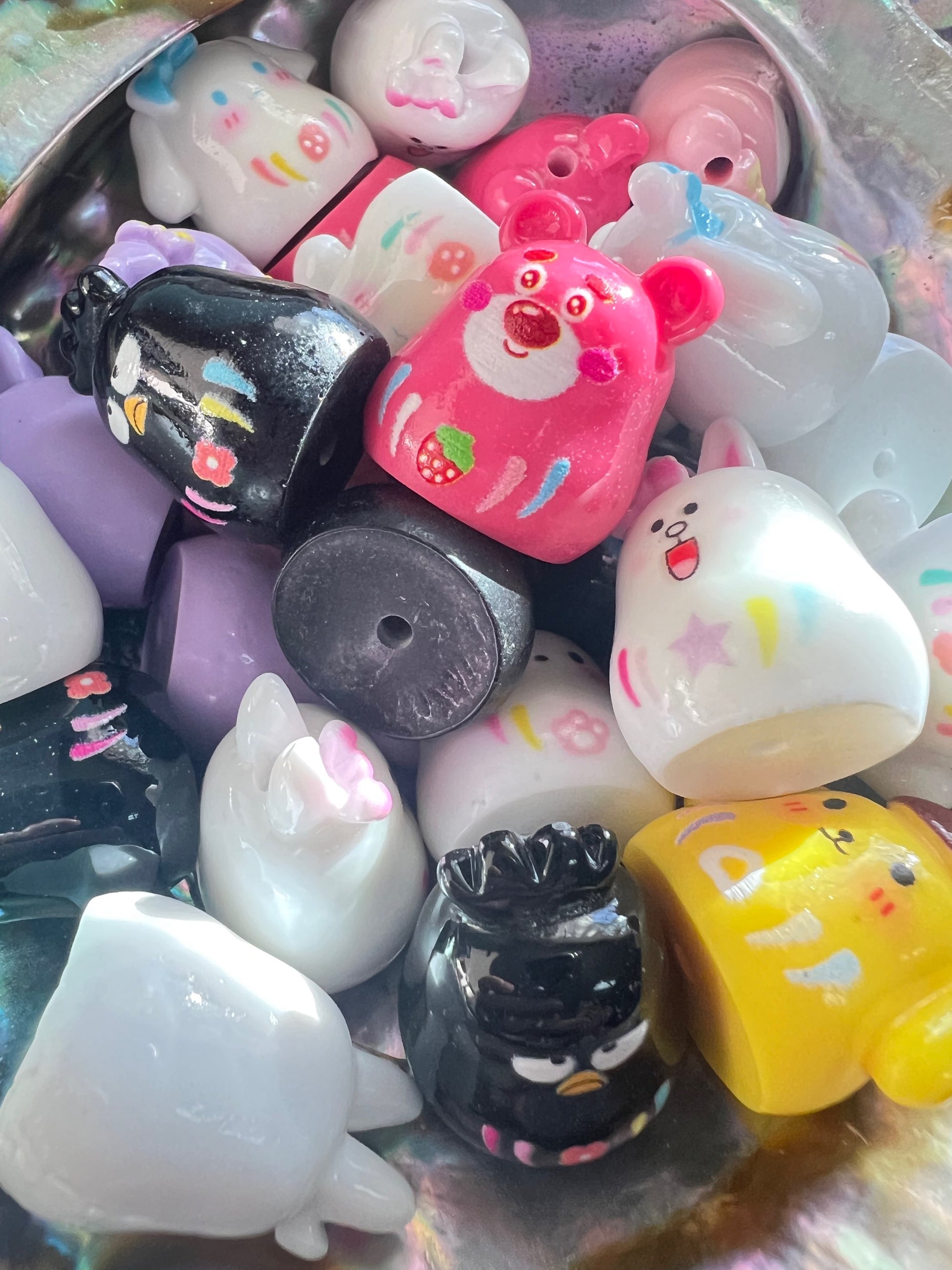 (1)PC- Choose Your - Kawaii Acrylic Characters- Focal Bead image 0