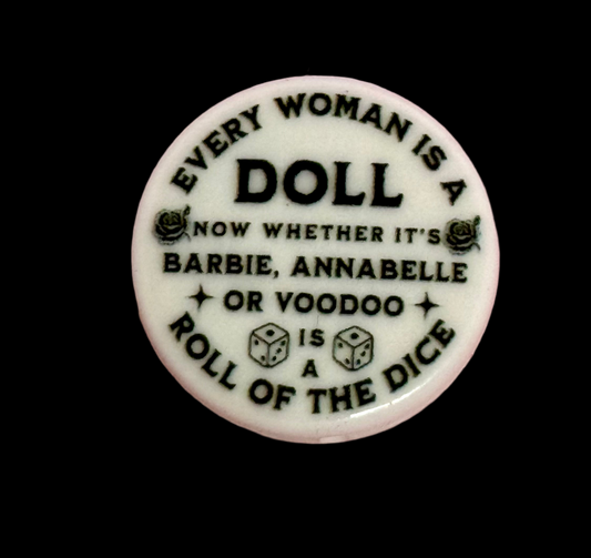 F/Q93- (1)PC 1" Every Woman is a DOLL Focal Bead for DIY Keychains, Wristlets, Cup Charms, Car Charms ETC