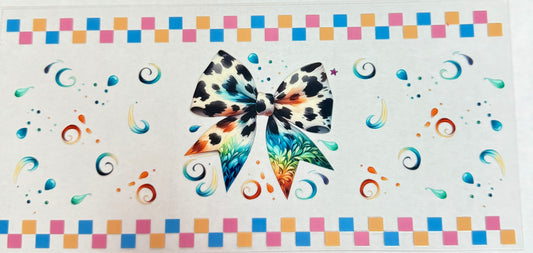 C570- (1PC) COW BOWS 16OZ UV DTF Transfer Wrap/Sticker for Cup/Tumbler