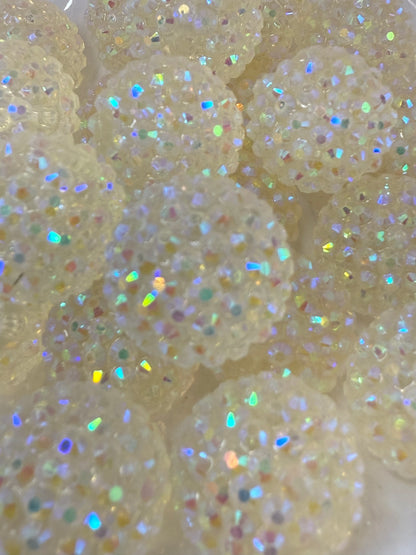R31- (5PCS) 20mm Clear Jelly AB Color Bubblegum Acrylic Rhinestone Beads for DIY