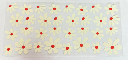 C585- (1PC) FLOWERS 16OZ UV DTF Transfer Wrap/Sticker for Cup/Tumbler
