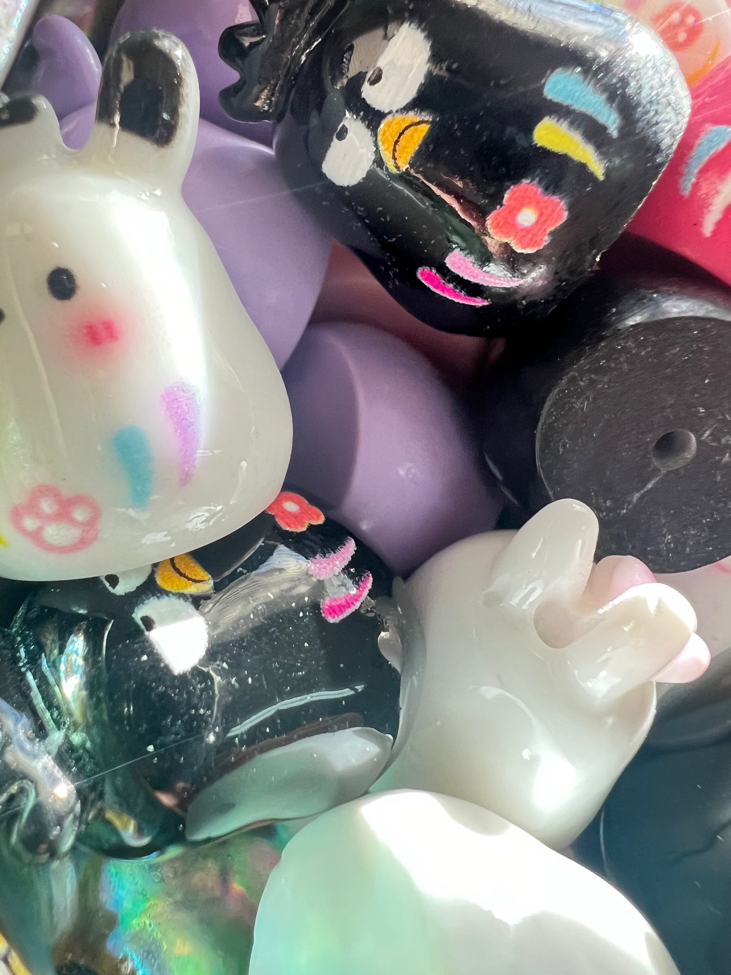 (1)PC- Choose Your - Kawaii Acrylic Characters- Focal Bead image 2