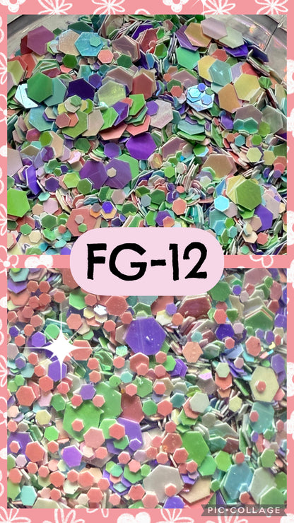 FG2-FG14 GLITTER COLORS