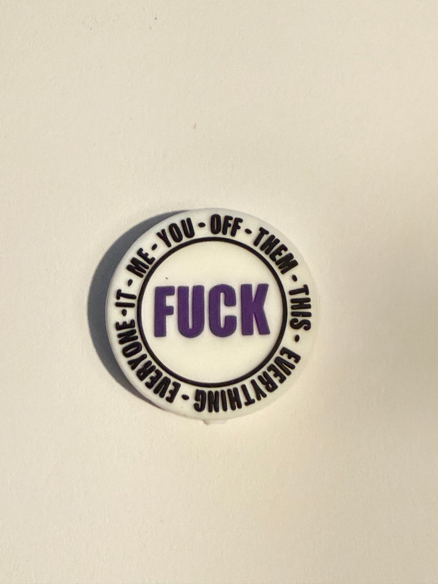 F/BW24- (1)PC 1.1" Choose your color- FU*K It Me You off them this everything everyone Focal Bead for DIY Keychains, Wristlets, Cup Charms, Car Charms ETC