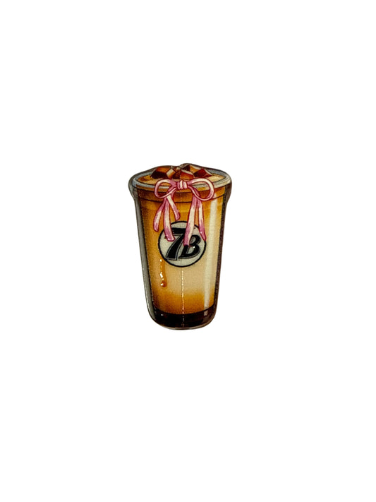F/ACR32- (1)PC 1" 7B COFFEE/LATTE Acrylic Focal Bead for DIY Pens, Keychains, Wristlets, Cup Charms, Car Charms ETC