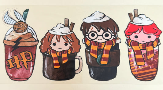 C353- (1PC) HARRY POTTER DRINKS 16OZ UV DTF Transfer Wrap/Sticker for Cup/Tumbler