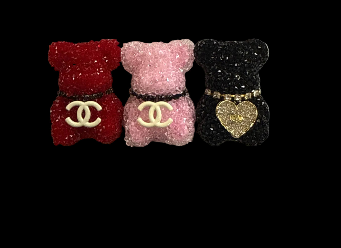 SUG6- (1PC) Choose Your Color/Design- 36MM Large Size Sugar Coated Bear Bead