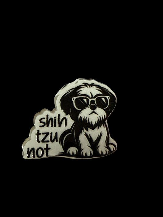 F/ACR7- (1)PC 1" Shihtzu Dog Acrylic Focal Bead for DIY Pens, Keychains, Wristlets, Cup Charms, Car Charms ETC