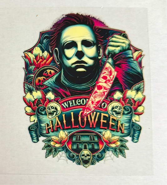 C555- (1PC) WELCOME TO HALLOWEEN 16OZ UV DTF Transfer Wrap/Sticker for Cup/Tumbler
