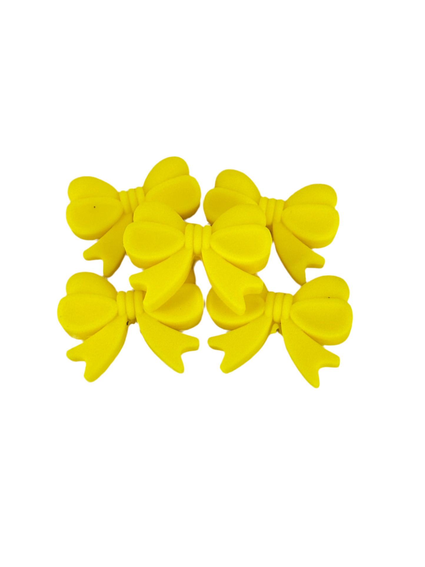 F7- (1)PC 1.1" Yellow BOW Focal Bead for DIY Keychains, Wristlets, Cup Charms, Car Charms ETC