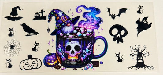C481- (1PC) HALLOWEEN COCOA 16OZ UV DTF Transfer Wrap/Sticker for Cup/Tumbler