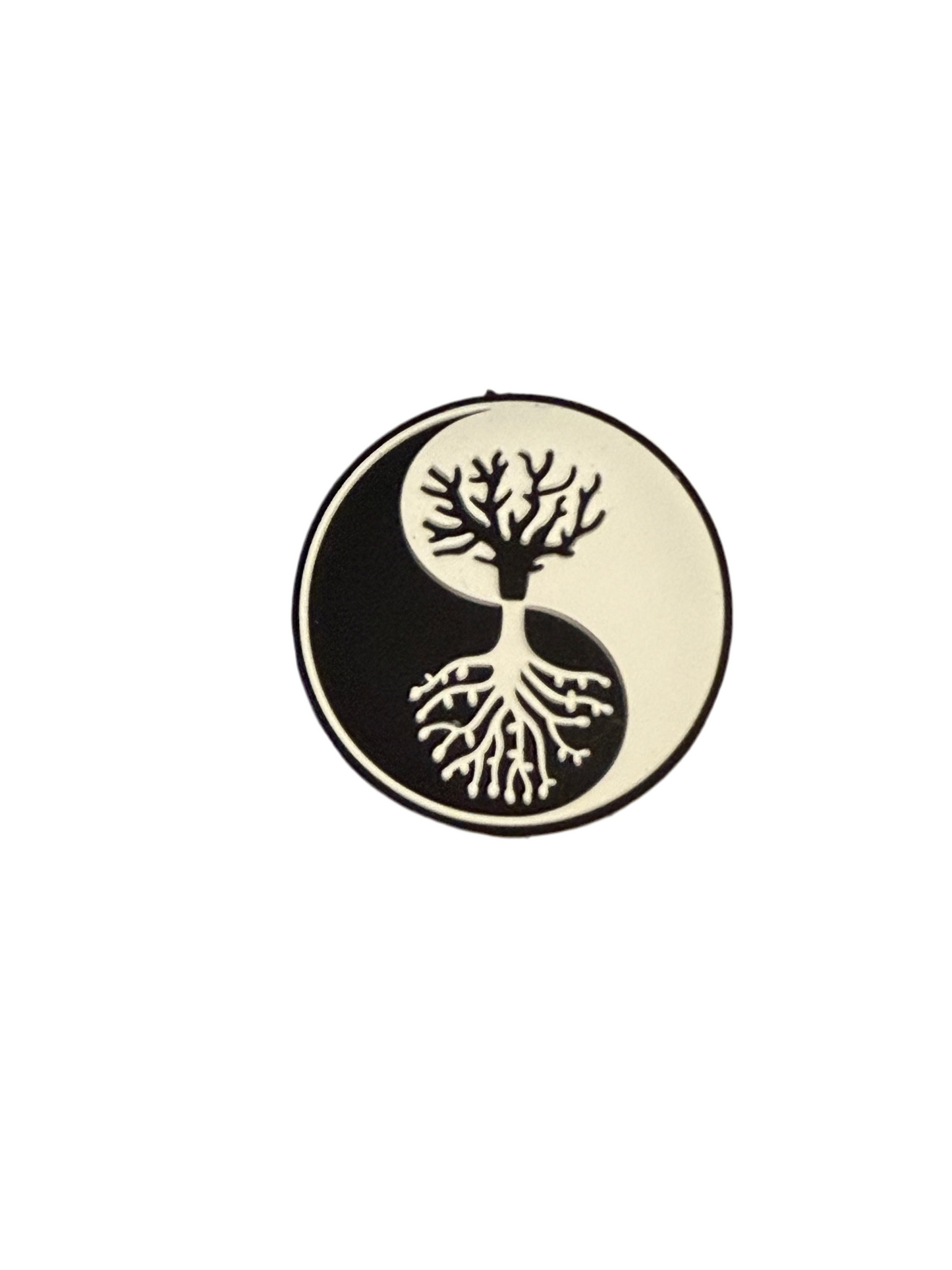 F/S17- (1)PC 1.1" Round Ying Yang Tree Of Life Focal Bead for DIY Keychains, Wristlets, Cup Charms, Car Charms ETC