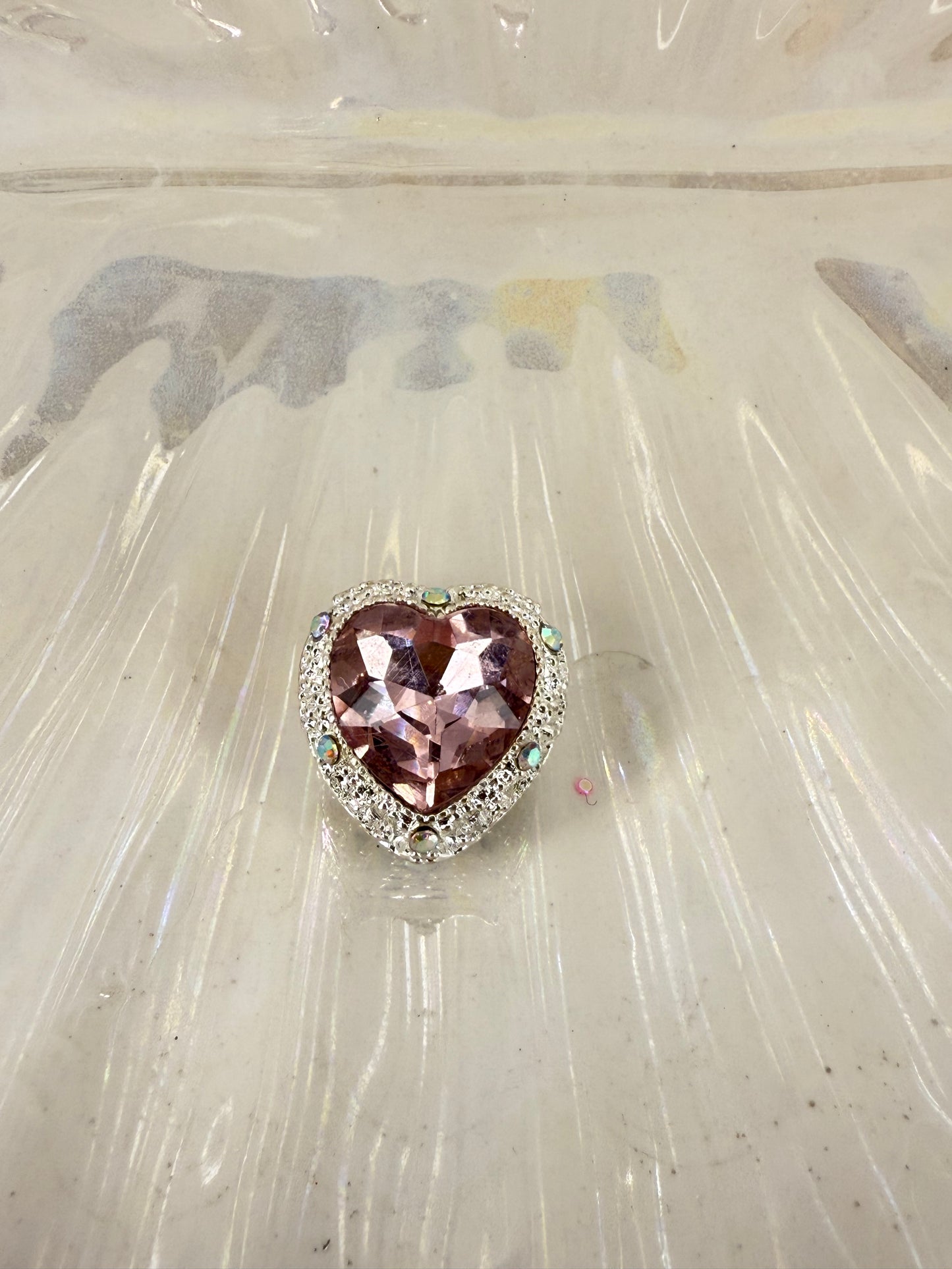 R97- (1PC) CHOOSE YOUR COLOR- High Quality ALLOY 19mm Heart Fancy Rhinestone Gemstone Sparkle Crystal Elegant Beads for DIY